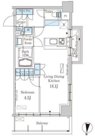 パークアクシス東高円寺の物件間取画像